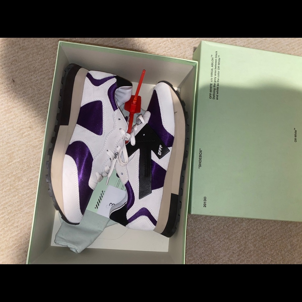 Off-white sneakers worn only once.